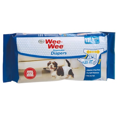 Four Paws Wee-Wee Disposable Diapers 12Pcs Extra S 100534739