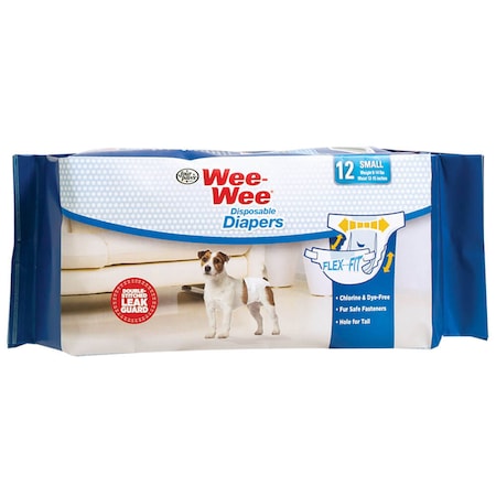 Four Paws Wee-Wee Disposable Diapers 12Pcs Smll Wh 100534770