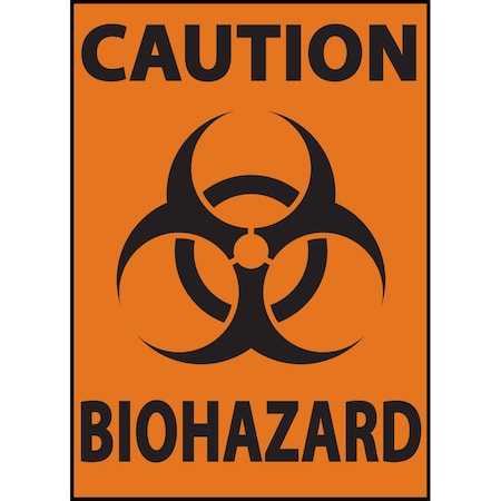 Zing Sign, Caution Biohazard, 10x7, Plastic 10055