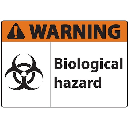 Zing Sign, Warning Biological Hazard, 7x10", AL 10059A
