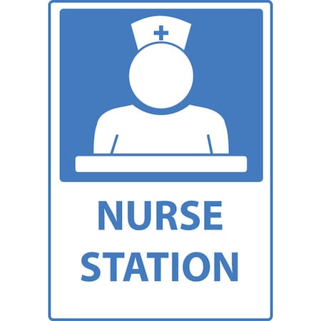 Zing Sign, Nurse Station, 14x10", Plastic, 20078 20078