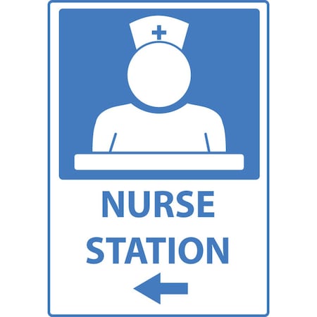 Zing Sign, Nurse Station, Left Arrow, 14x10", PL, 20080 20080