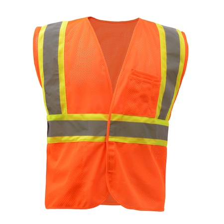 Gss Safety Hi-Vis Short Sleeve T-Shirt, 100% Polyester Birdseye, Lime, 2XL 5001-2XL