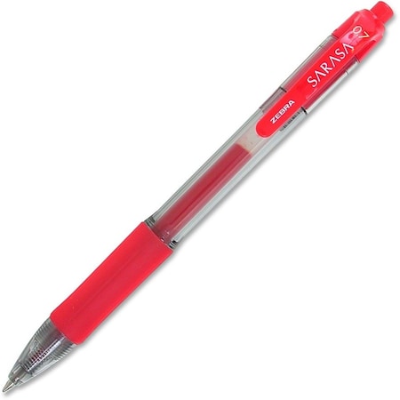Zebra Pen Sarasa Dry X20 Gel Retractable 0.7mm Red Dozen 46830