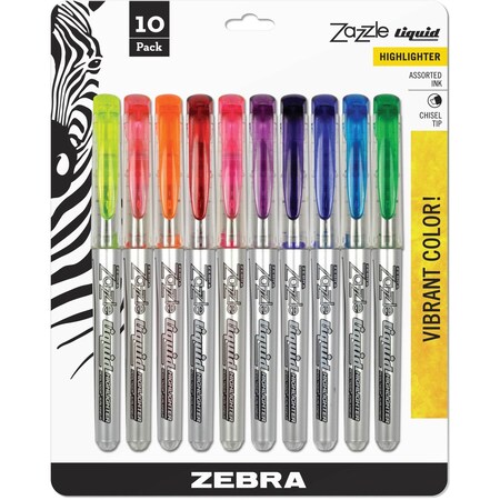 ☺︎　ルリール Zebra Pen Zazzle Liquid Highlighter Assorted 10pk Sleeve Set