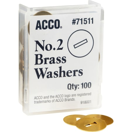 Acco Brass Washer, F/71505-71509, PK100 71511