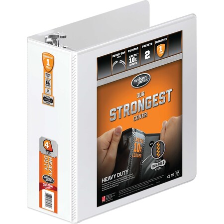 Wilson Jones D-Ring View Binder, 4", White, 750 Sheet 38554W