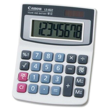 Canon Calculator, 8 Dgt, Slr, Lcd, Port LS82Z