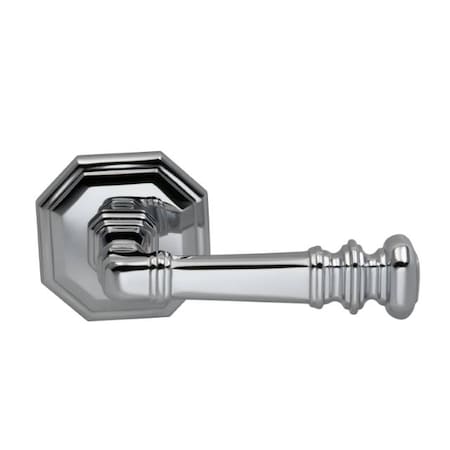 Omnia Priv 234BS T Strike 1-3/4" Door Bright Chrome 101 Lever and Rose 101/00C.PR2