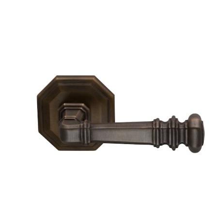 Omnia Rose Priv 234BS T Strike 1-3/4" Door ULQ Antique Bronze 101 LVR 101/00C.PR5A