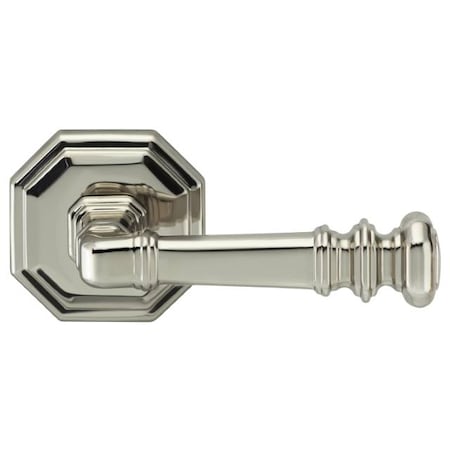 Omnia Priv 238BS Full Lip Strike 1-3/8" Door Bright Nickel 101 Lever Rose 101/00F.PR14
