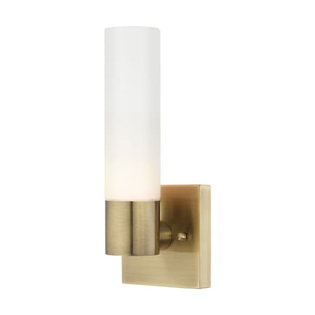Livex Lighting Aero 1 Light Antique Brass ADA Wall Sconce 10101-01