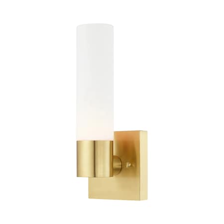 Livex Lighting Aero 1 Light Satin Brass ADA Wall Sconce 10101-12