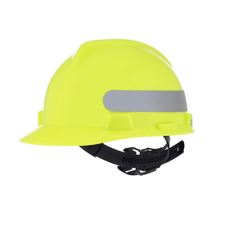 Msa Safety Hard Hat, V-Gard, Polyethylene, 4-Point Point One-Touch (4-Point), Type 1, Class E 10102196