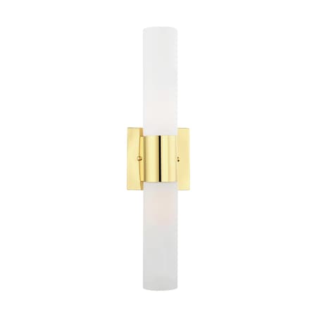 Livex Lighting Aero 2 Light Polished Brass ADA Bath Vanity 10102-02