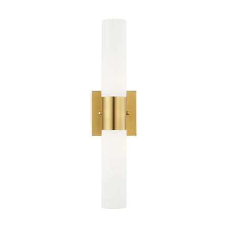Livex Lighting Aero 2 Light Satin Brass ADA Bath Vanity 10102-12