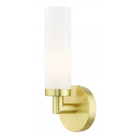 Livex Lighting Satin Brass ADA Single Sconce, 1 Light 10103-12