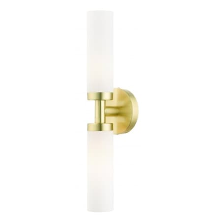 Livex Lighting Satin Brass ADA Vanity Sconce, 2 Light 10104-12