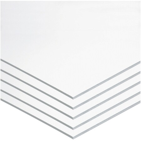 Pacon Foam Board, 22"X28", White, PK5 5557