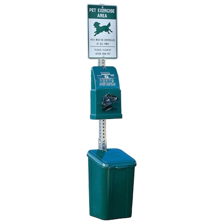 Dogipot Pole Mounted Pet Waste Station, Polyethyl 1010-S
