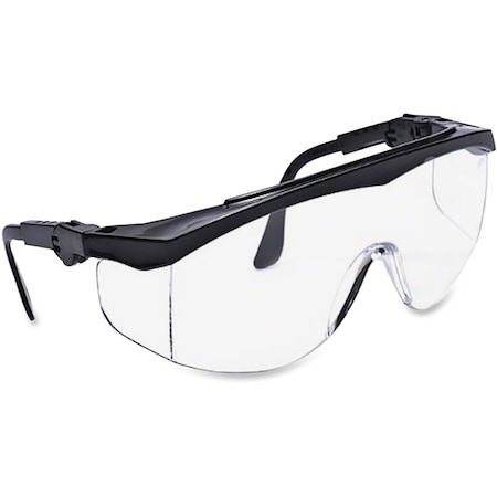 Mcr Safety TK1, Safety Glasses, Anti-Scratch, Clear Lens, Black Frame, Half Frame TK110