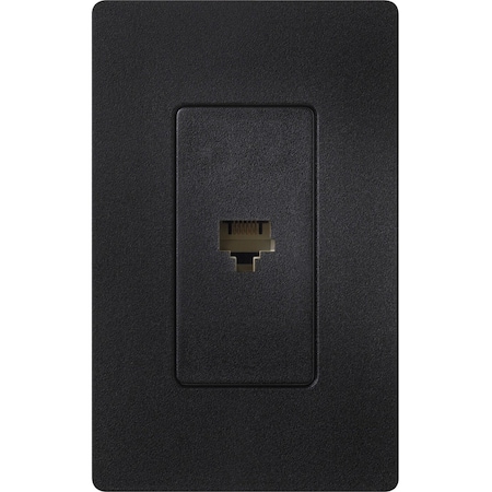Lutron Lutron Satin Colors 1 Socket Telephone Faceplate - RJ-12 Phone - Midnight SC-PJ-MN