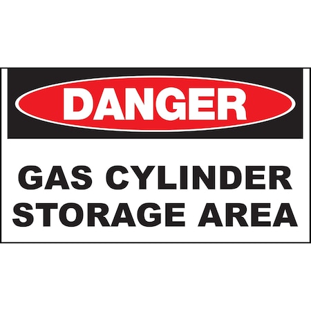 Zing Sign, Danger Gas Cylinder, 10x14", ADH 20120S