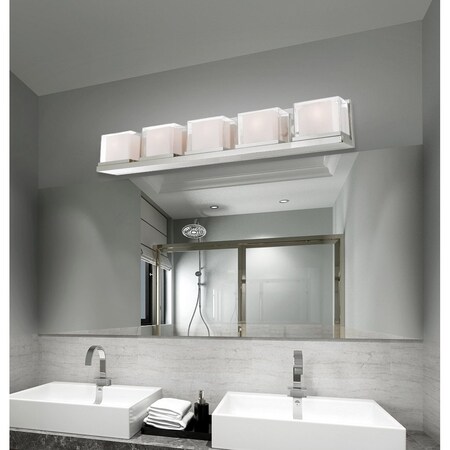 Livex Lighting Duval 5 Light Polished Chrome Bath Vanity 10125-05