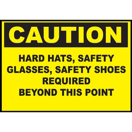 Zing Sign, Caution Hard Hats, 10x14", AL 20125A