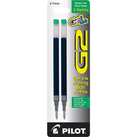 S.P. Richards Company Refill, Gel, G2, Fine, Gn, PK2 77243