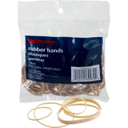 Officemate Internatnl Rubberbands, Ast Sizes 30070