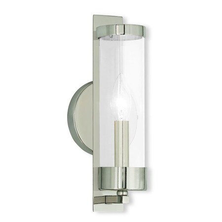 Livex Lighting Castleton 1 Light Polished Nickel ADA Wall Sconce 10141-35
