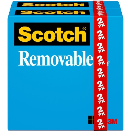 Scotch Removable Tape Clear, 3/4" W x 36 yd. L 8112PK