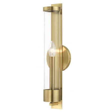 Livex Lighting Antique Brass ADA Single Sconce, 1 Light 10142-01