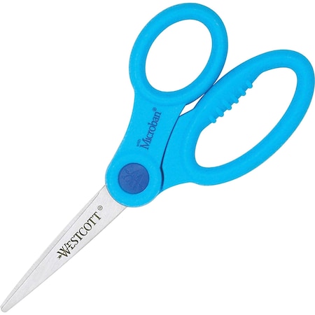 Westcott Scissors, 5" Kids Plastic Handle with Anti-Microbial - Pointed 14607