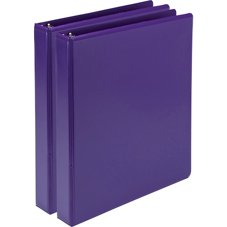Samsill View Binder, 1", Purple, 225 Sheet Cap, PK2 U86308