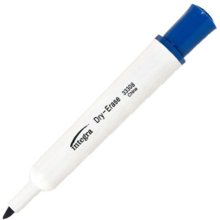 Integra Chisel Point Dry Erase Markers, Blue, PK12 ITA33308