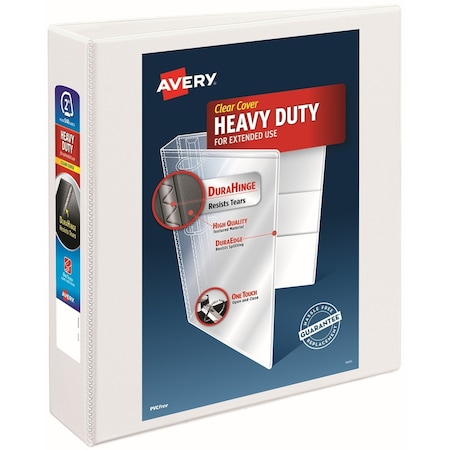 Avery Nonstick View Binder, 2", White, 500 Sheet 05504