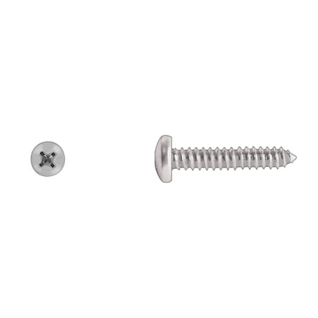 Disco Sheet Metal Screw, #14 x 1-1/4 in, Zinc Plated Steel Pan Head Phillips Drive 10161PK