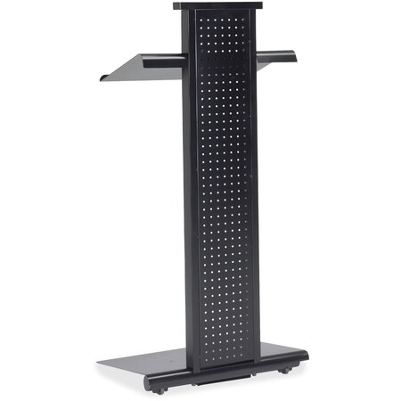 Mayline Mobile Steel Lectern, Light, Black 1050LTBLK