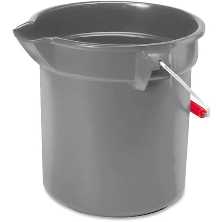 Rubbermaid Commercial Bucket, Brute 1 Ea, 10.2 in H, Nickel, Chrome, Gray 296300GY