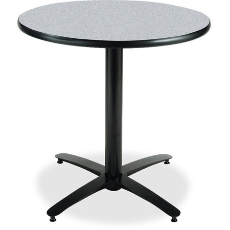 Kfi Round KFI 30in Grey Nebula Round Breakroom Table with Arched X Base, 29 W, 30 L, 29 H T30RD-B2115-GYN