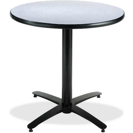 Kfi Round KFI 36in Grey Nebula Breakroom Table with Arched X Base, 29 W, 36 L, 29 H, Laminate, Grey T36RD-B2125-GYN
