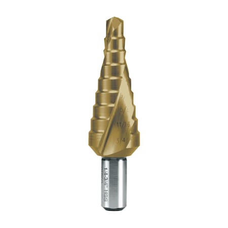 Ruko Size No. 3 1/4-3/4" Step Drill Hss Tin 101703T