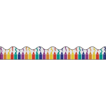 Bordette Border, 2.25" x 25 Ft., Crayons 37690