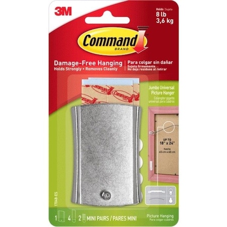 Command Jumbo Universal Picture Hanger, 1, PK24 17048