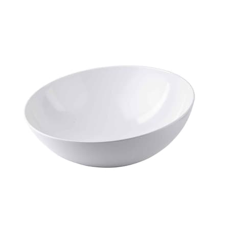 Tablecraft Round Melamine Bowl, 11 quart, White 10184W