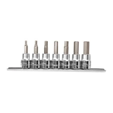 K-Tool International Metric Hex Bit Socket Set, 3/8"Dr, 7 pcs. KTI-27970