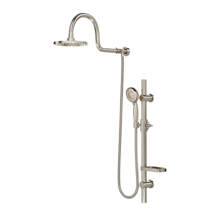 Pulse Showerspas Shower System, Brushed Nickel, Wall 1019-BN