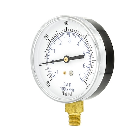 Pic Gauges 3 1/2 in Dial, 1/4 in NPT Male Lower Location, Black Steel Case Material 101D-354CE